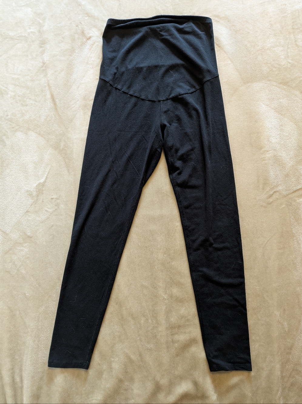 Sonoma Black Maternity Leggings with High Waist Panel